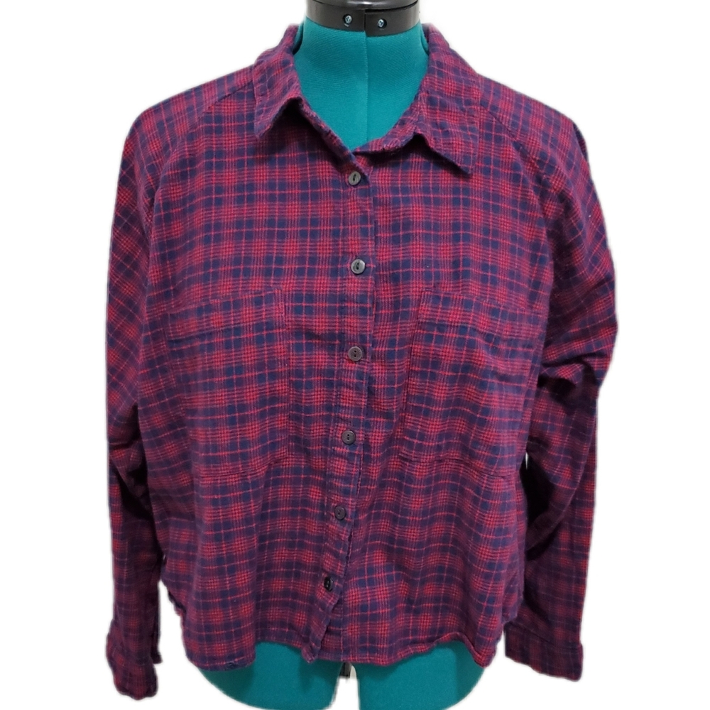 Wild Fable Crop Top Button Up Shirt